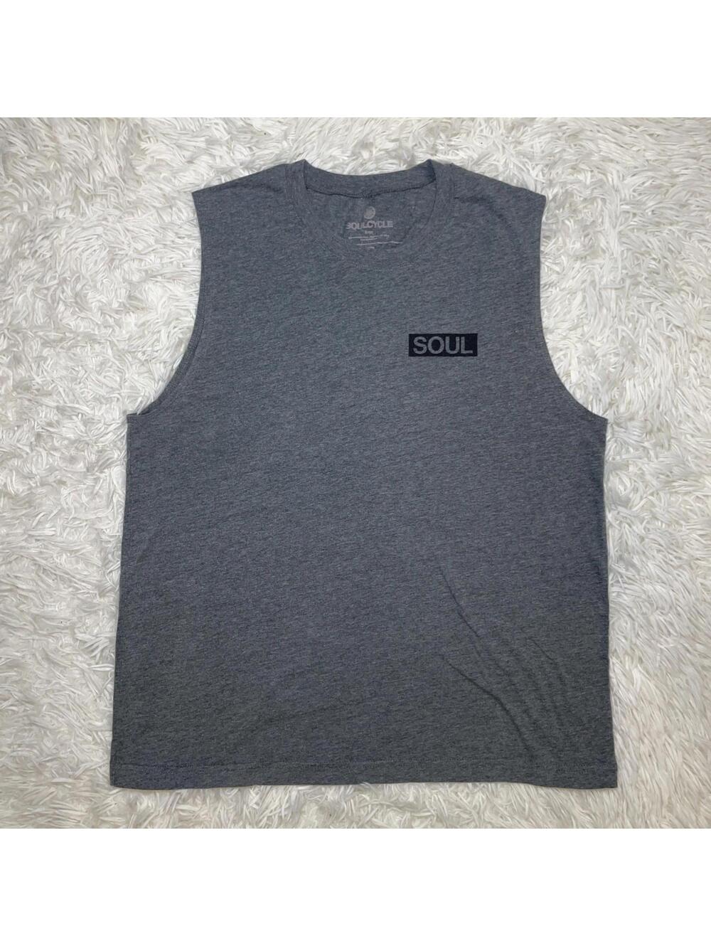 Soul Cycle “YES” Tank Top Muscle Tee Gray Unisex Sz L